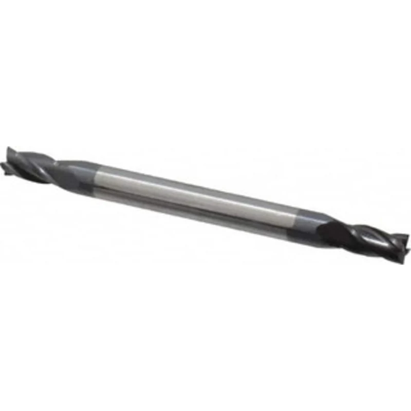 KYOCERA SGS 7/64, 3/16 LOC, 1/8 Shank Diam, 1-1/2 OAL, 4 Flute, Solid Carbide Square End Mill Double End, AlTiN Finis...
